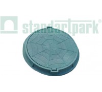 Люк полимерно-композитный легкий для смотровых колодцев зеленый 750х70