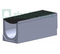 Лоток водоотводный BetoMax ЛВ-30.38.41-Б бетонный с решёткой щелевой чугунной дорожной ВЧД кл.Е (комплект) 047015