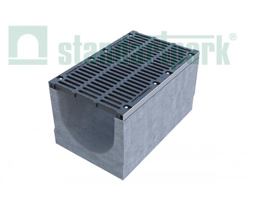 Лоток водоотводный BetoMax ЛВ-50.64.56-Б бетонный с решёткой щелевой чугунной ВЧ кл. Е (комплект) 04950